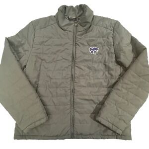 Kansas State Wildcats NCAA Gray Puffer Jacket CRABLE Mens XL 95